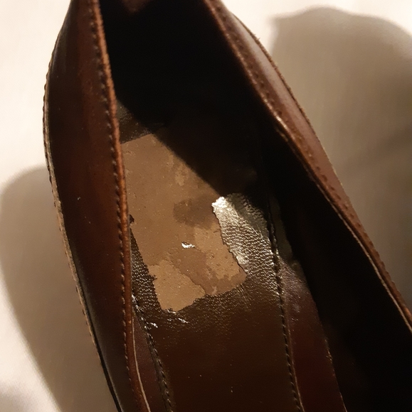 2 for 20 ALDO • Size 36 • BROWN LEATHER POINTY KITTEN HEELS - Picture 4 of 4
